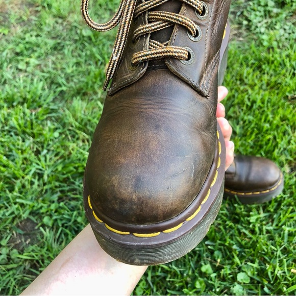 Rare Dr. Martens Brown Platform Boots - Picture 7 of 15